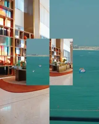 Bold by design, framed by blue. Every curve, colour and reflection reveals another side of SO/.#SORasAlKhaimah #Design #SOHotels #luxurytravel