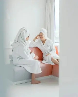 Spa days are better together, especially with good company, soft robes and a glass of something chilled.#sohotels #sohotelsandresorts