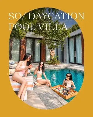 SO/ DAYCATION POOL VILLAYour Villa. Your Pool. Your Day.Take over your own pool villa for the day, with a private beachfront setting just steps away. Ease into welcome wine and afternoon tea, cool off in your private pool, then drift between playful moments, dining and a relaxing escape at SO/ SPA.10 AM – 8 PMOne day. All SO/.🔗 Discover more: click link in bio#sosofitelhuahin #sohotelsandresorts #chaambeach #huahin #beachhotel #daycation #daypass #poolvilla